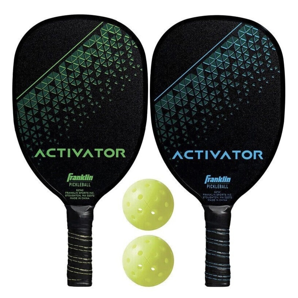 2ct Franklin Pickleball Wooden Paddle & Ball Set Rackets‎ Activator Lightweight